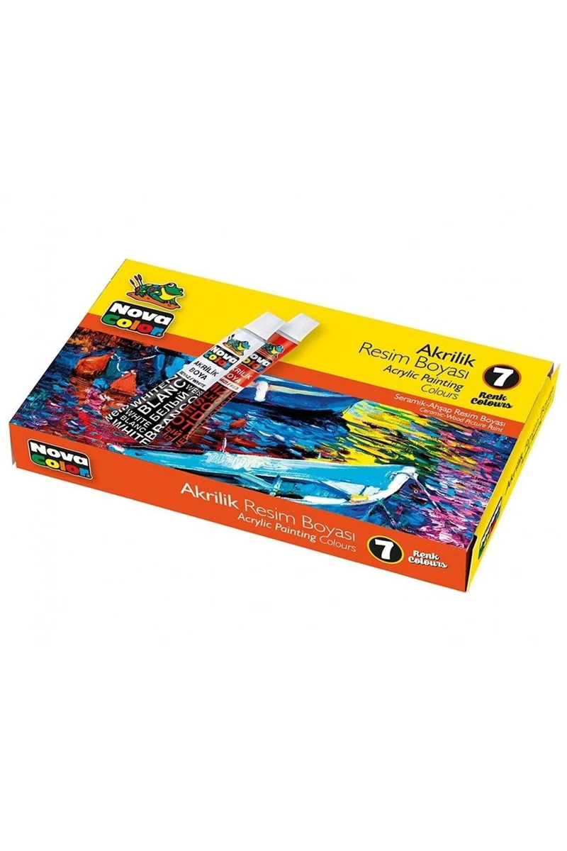 NOVA COLOR 7 RENK AKRİLİK BOYA 7 GR TÜP