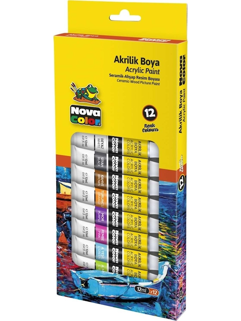 NOVA COLOR 12 RENK AKRİLİK BOYA